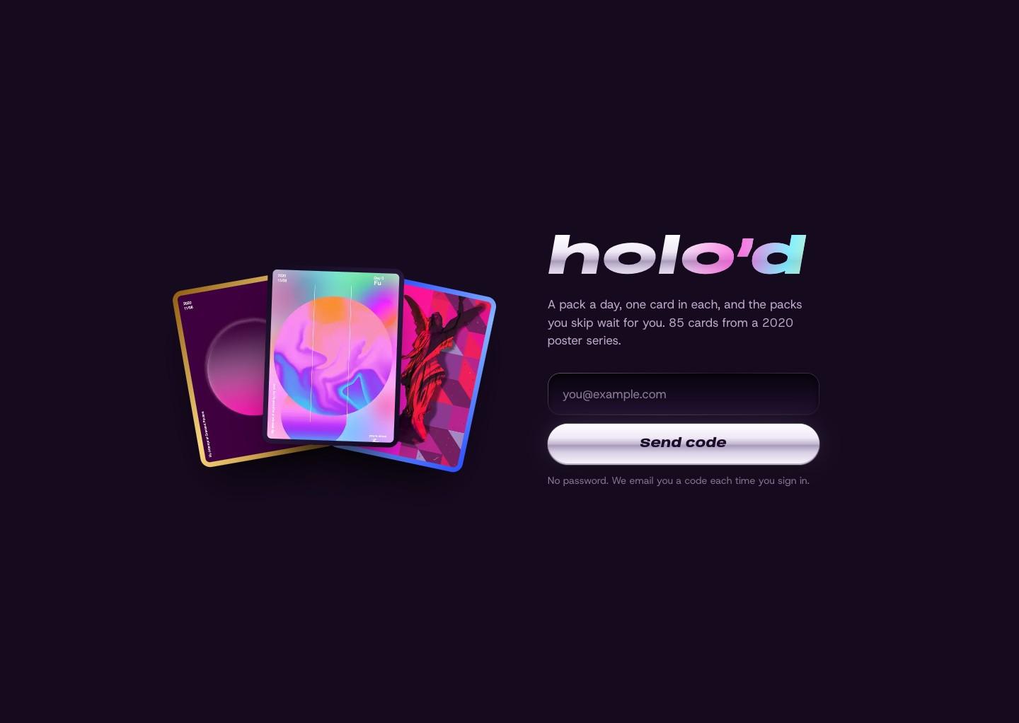 Screenshot of the Holo'd project